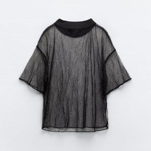 Zara Sheer Black Top